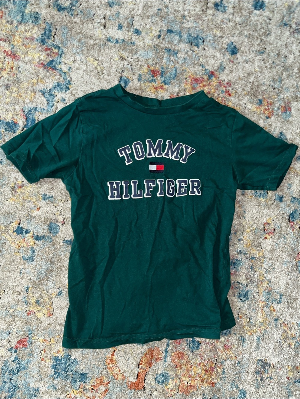 Tommy Hilfiger Forest Green Logo Short Sleeve Tee